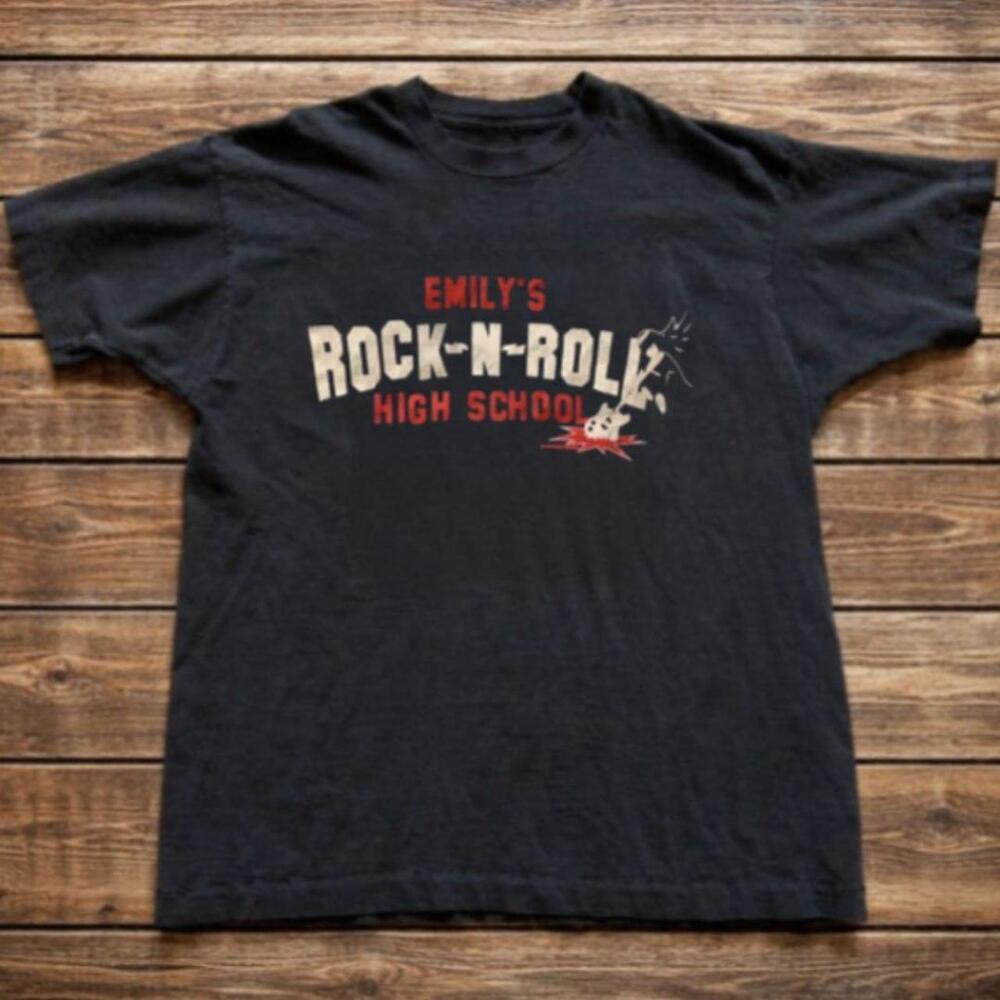Black T-Shirt, EmilyS Rock N Roll High School Black Cotton T-Shirt